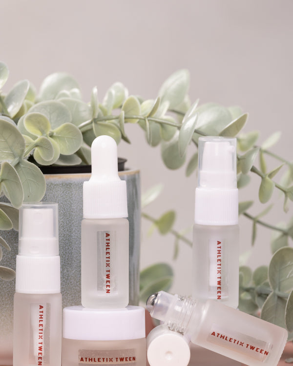 Sleepover Set – five refillable travel bottles for tween girls, Athletik Tween