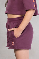 maroon shorts